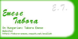 emese tabora business card